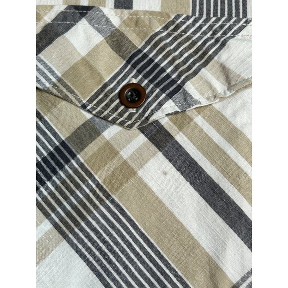 Wrangler Mens Oversize 2XL Brown Plaid Long Sleeve Button Up‎ Shirt - Picture 8 of 8